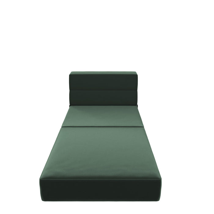 Novogratz The Flower Velour Modular Chair & Lounger - Green