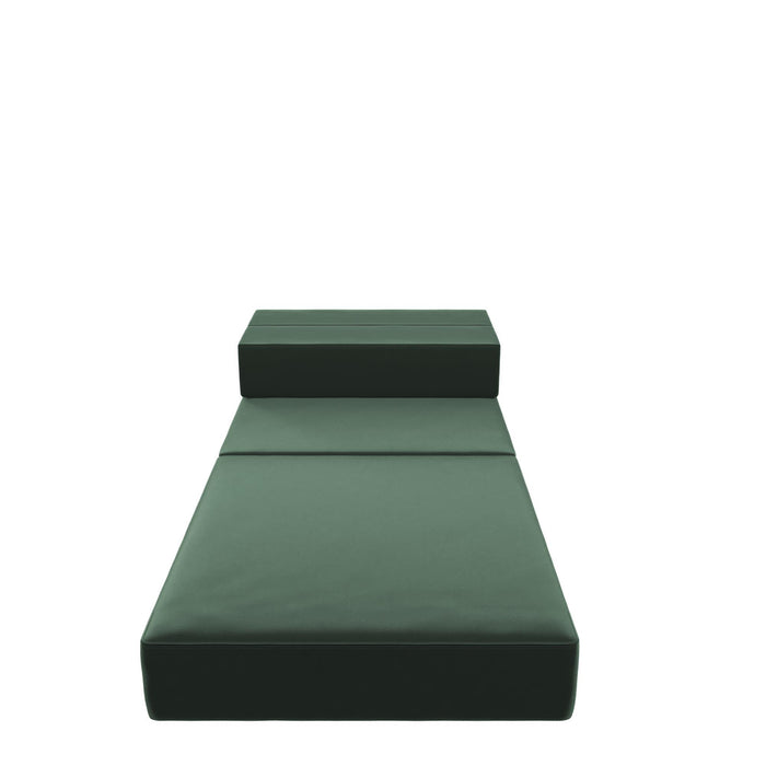 Novogratz The Flower Velour Modular Chair & Lounger - Green