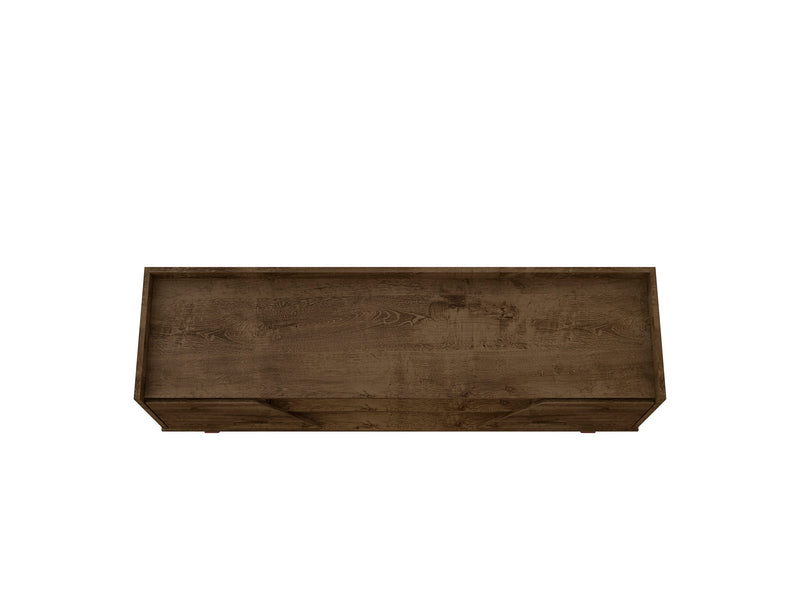Manhattan Comfort Mid-Century Modern Marcus 53.14\" TV Stand with Solid Wood Legs - Rustic Brown