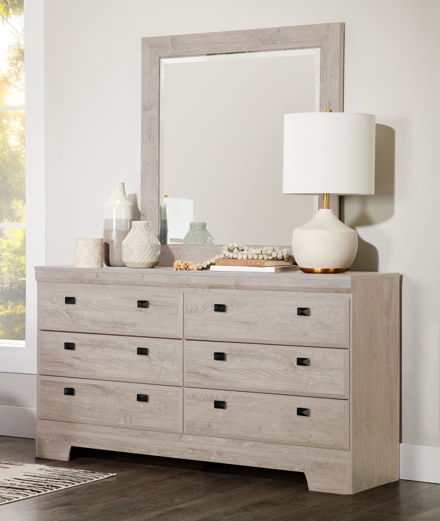 Yorkdale Bedroom Dresser Mirror Made in Canada White