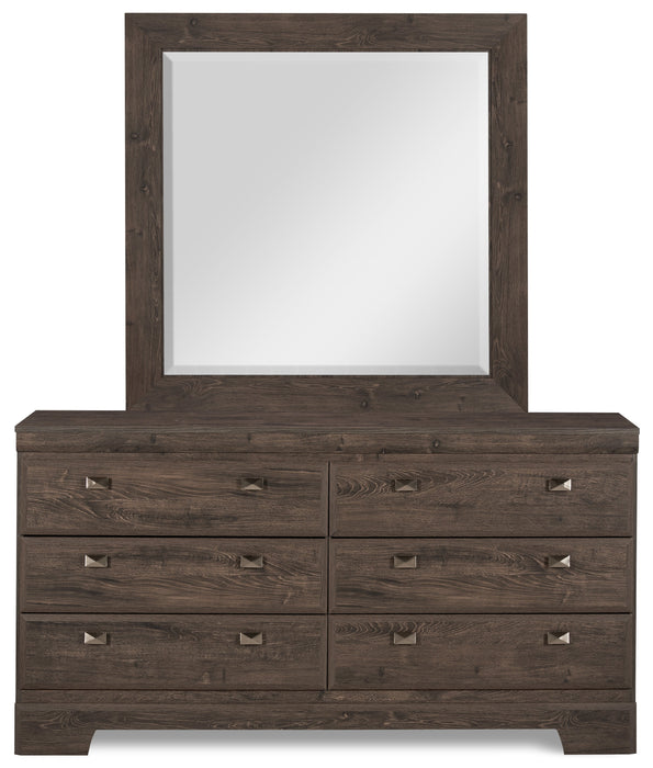 Yorkdale Bedroom 6-Drawer Dresser, 61.4\"W x 32.3\"H, Made in Canada - Grey