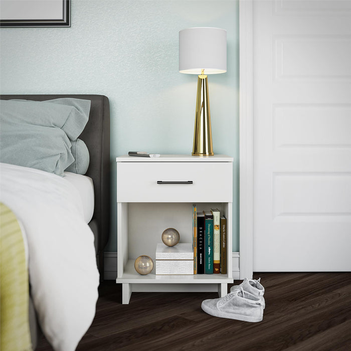 Ameriwood Home Southlander 1-Drawer Nightstand - White