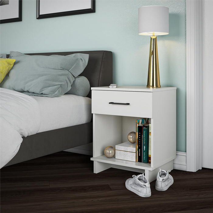 Ameriwood Home Southlander 1-Drawer Nightstand - White