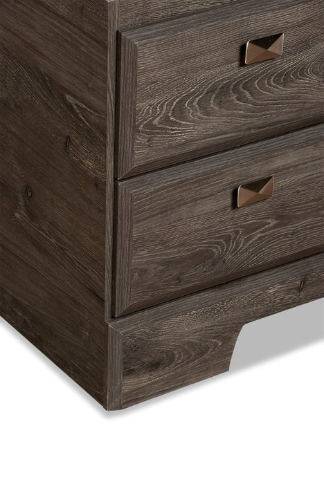 Yorkdale 12-Drawer Platform Bed with Headboard & Storage Frame, Made in Canada, Grey - Full Size
