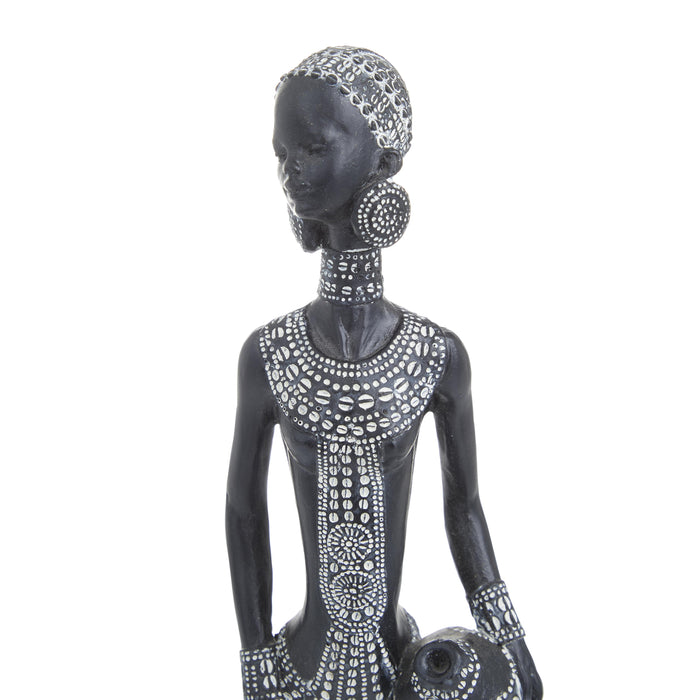 Polystyrene 14\" African Women - Set of 2