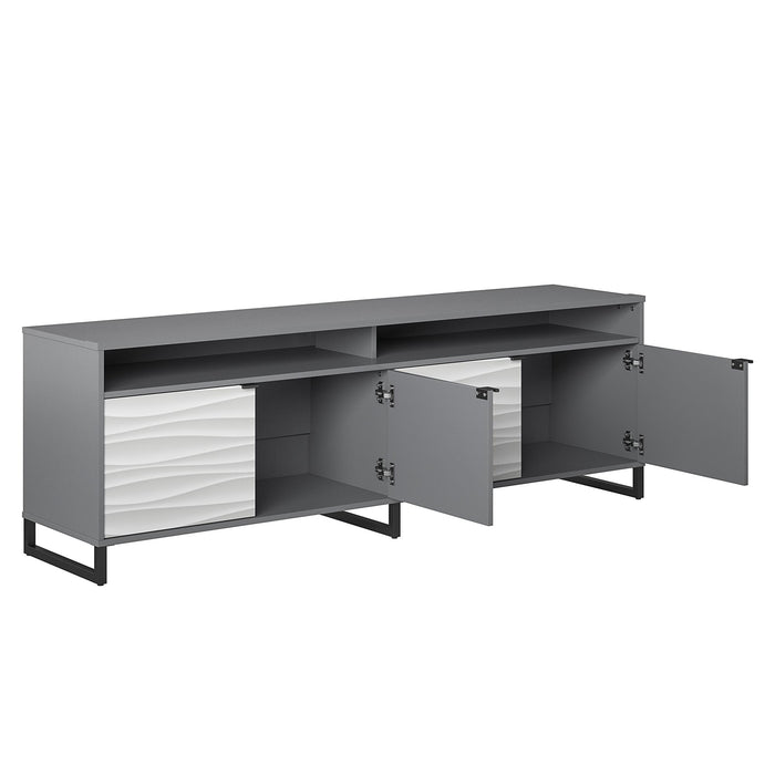 Ameriwood Home Monterey Media Console for TVs up to 85\" - Graphite