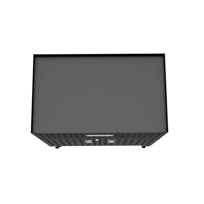 Manhattan Comfort Fortress Textured Metal 31.5\" Garage Mobile Cabinet with Drawer & 2 Adjustable Shelves - Charcoal Grey