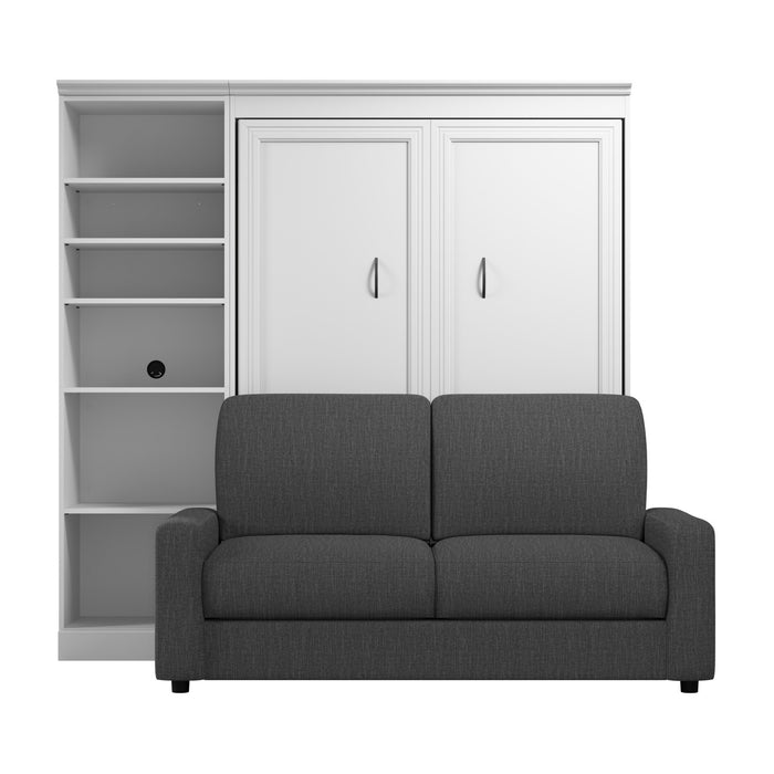 Bestar Versatile Full Murphy Bed Sofa Closet Organizer (91 W) - White