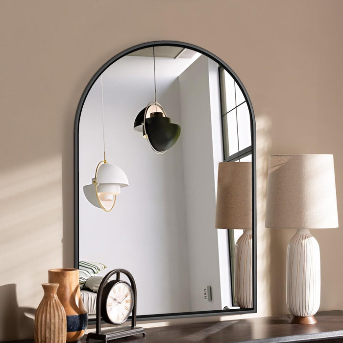 Arcus 24\" X 36\" Hand Crafted Architectural Mirror - Black