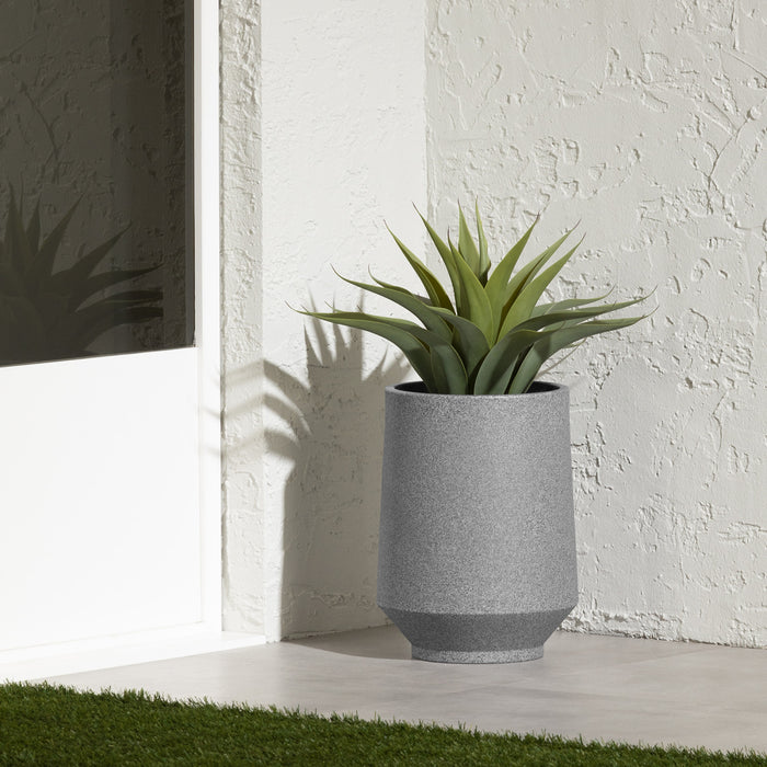 Dalya 16\" Planter - Mottled Grey