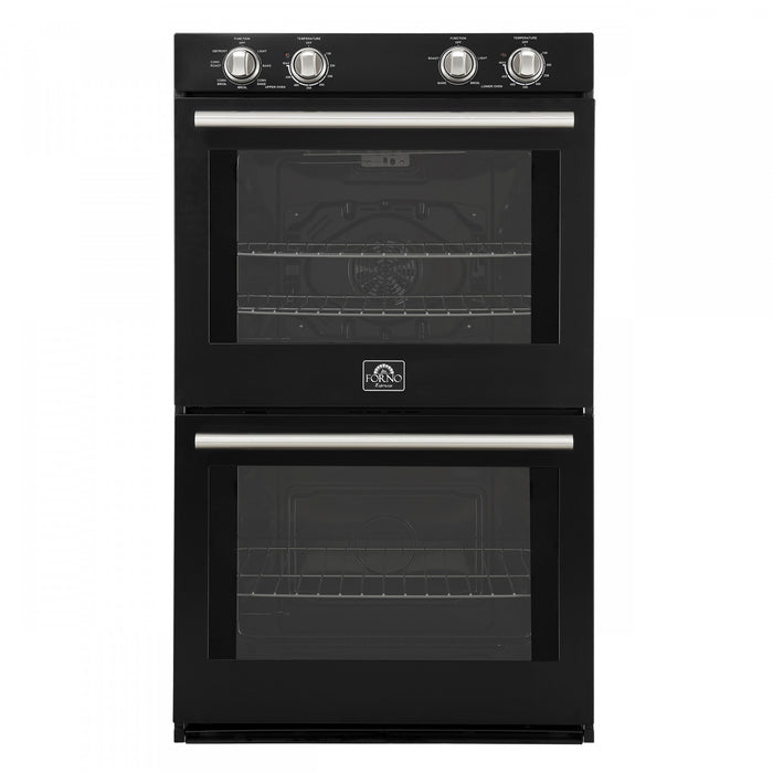 Forno Vomero 30 Inch Electric Double Wall Oven in Black, 5 cu. ft. Convection Oven - FBOEL1324-30BLK