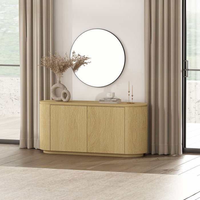 Olivia Manhattan Modern 60\" Sideboard in Natural Oak