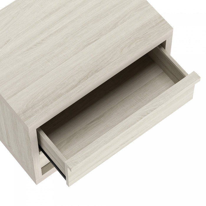 Navis Contemporary 26\" Nightstand in Whitewashed Oak (2-Drawer)
