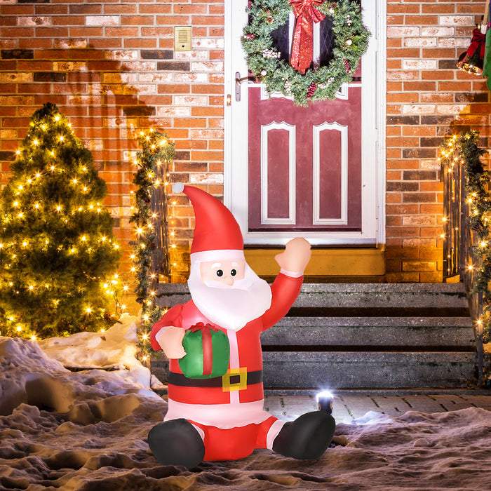 Homcom 4ft Santa Claus Inflatable Christmas Decoration
