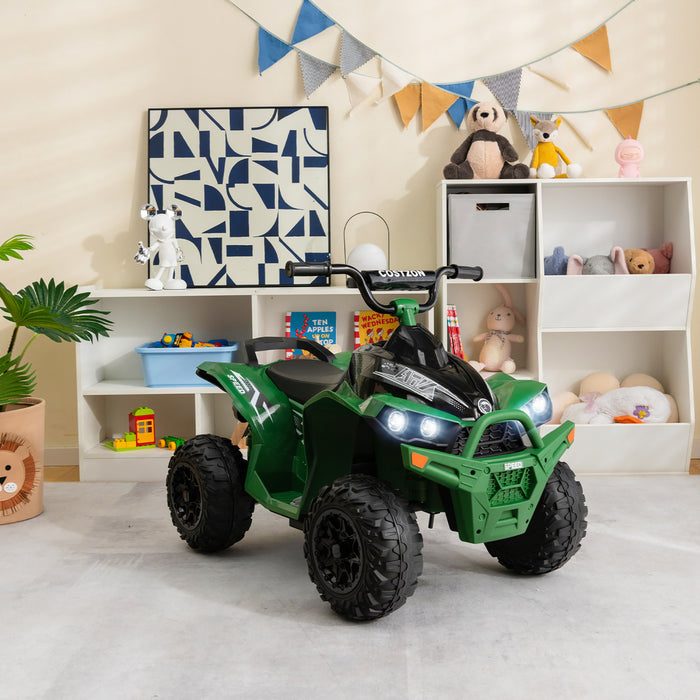 Costway 12v Battery Powered Kids Ride On Atv Electric 4-wheeler Quad Car With Mp3 & Light