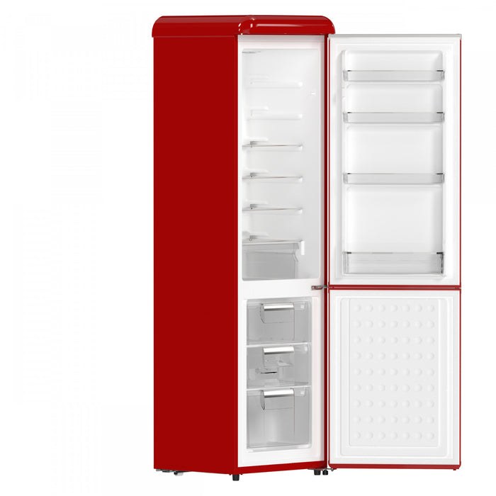 Forno Storico 22 Inch Retro Bottom Freezer Fridge in Red, 9 cu.ft. - FFFFD1745-22RED