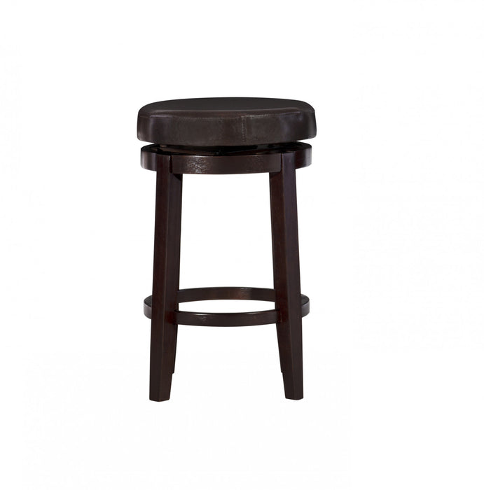 Maya Faux Leather Counter-Height Stool - Brown