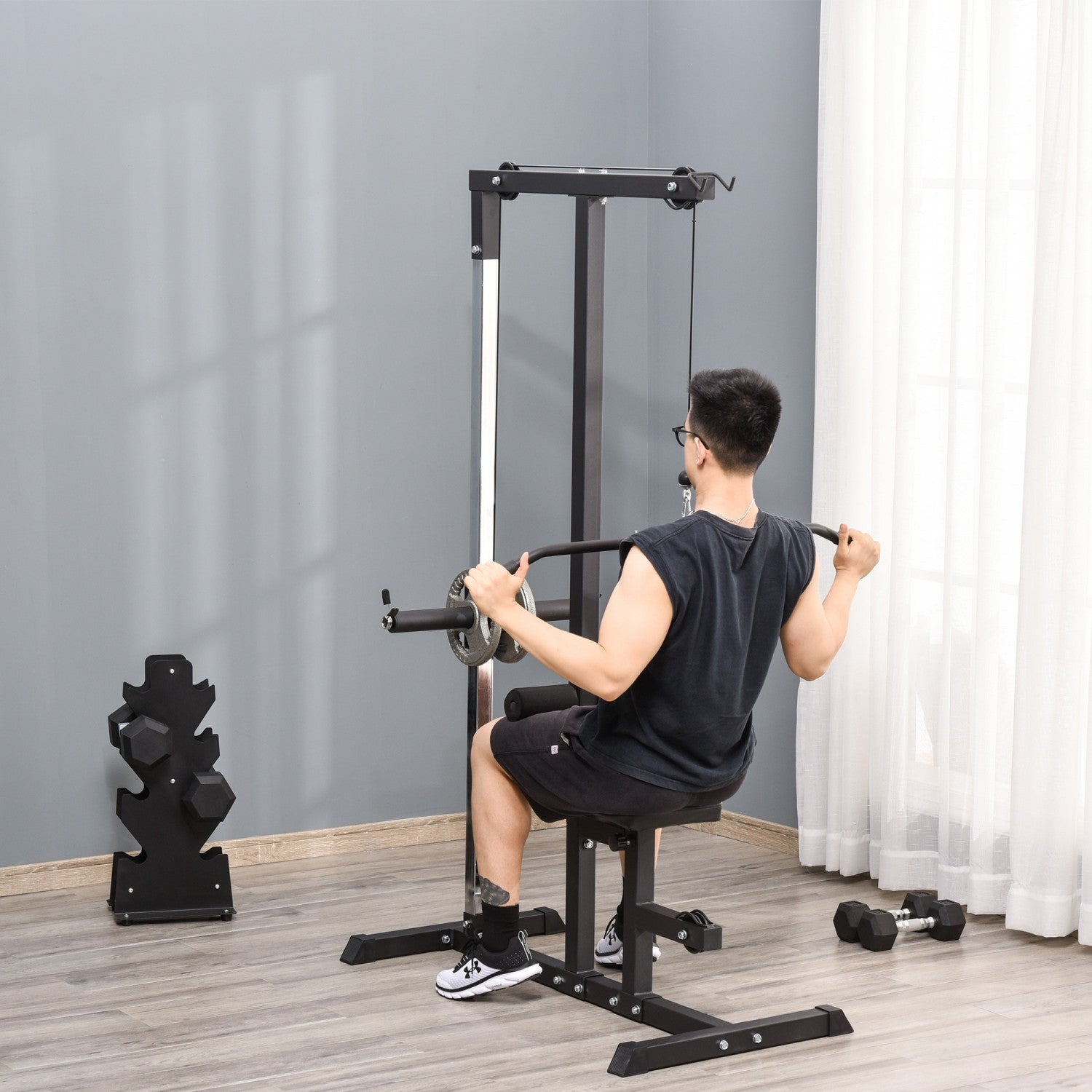 Lat Pulldown Soozier Complete Home Fitness Station Gym Machine Lat