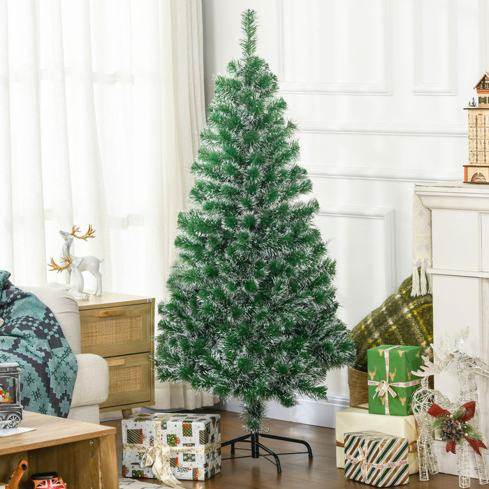 HOMCOM 6' Artificial Christmas Tree with Realistic Branches Green