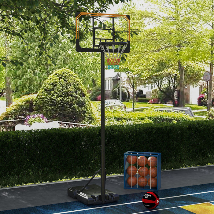 Soozier 6-7ft Basketball Hoop And Stand With 18\" Shatterproof Backboard