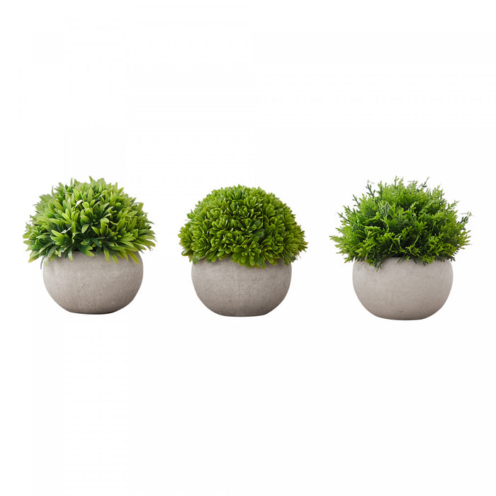 Grass Tree 5\" Artificial Plant - Set of 3