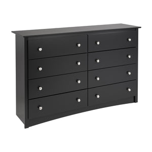 Jade 8-Drawer Dresser - Black