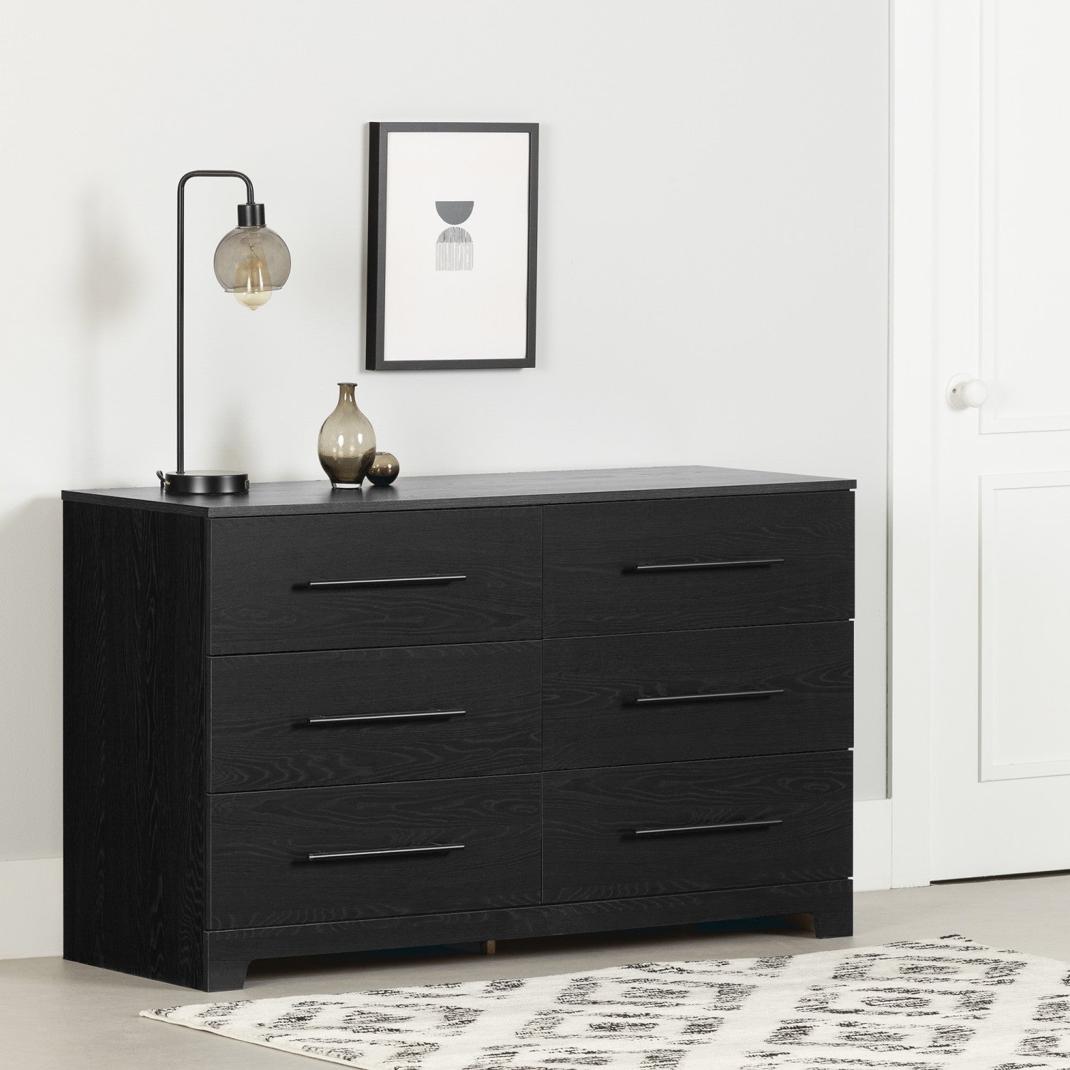 Primo 6-Drawer Dresser - Black Oak - The Brick Primo 6-Drawer Dresser - Black Oak - The Brick