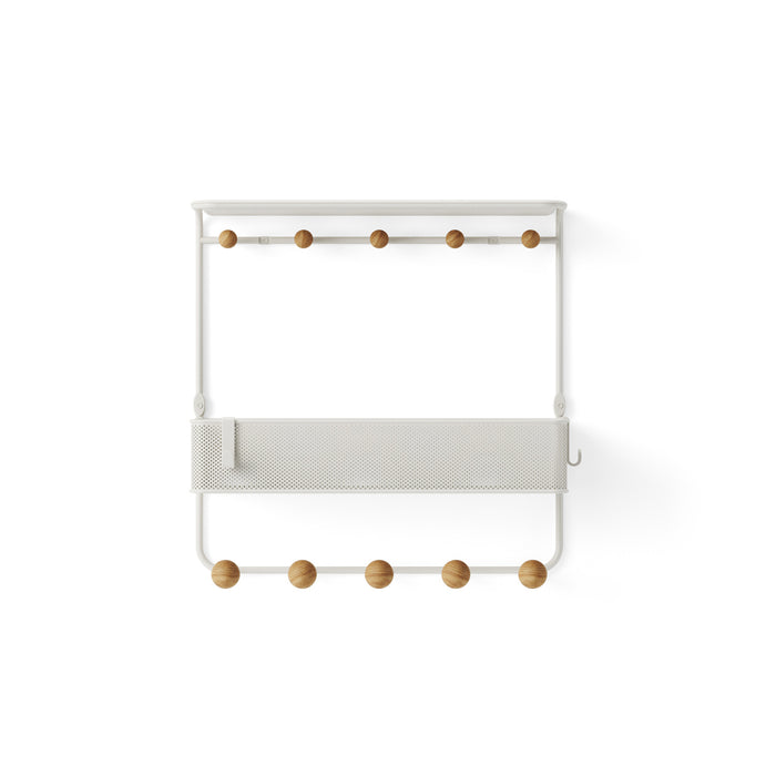 Umbra Estique Shelf with Hooks - White