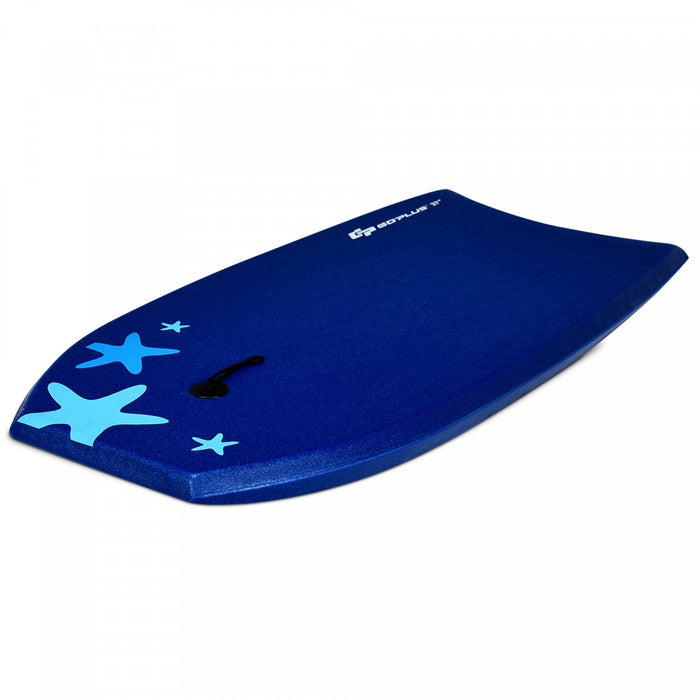 Goplus 33'' Lightweight Super Bodyboard Surfing W/leash Eps Core Boarding Ixpe Starfish
