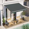 Outsunny 10' X 8' Electric Retractable Awning W/ Remote Controller, Grey|Outsunny Auvent Retractable Electrique 10' X 8' Avec Telecommande, Cafe