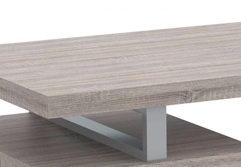 Computer Desk Study Desk For Home Office, Gaming Room 47.25l Dark Taupe 3 Drawers Silver Metal Base