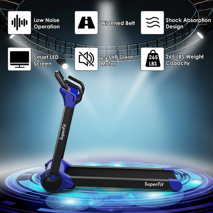 Superfit 2.25hp Folding Electric Motorized Treadmill W/ Speaker