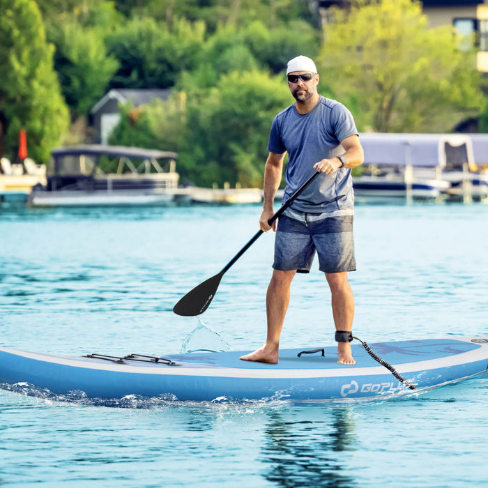 Goplus Small Inflatable Sup Board, Portable Paddle Board With 5d Rings Stand Up Paddle Board For Youth & Adult Blue