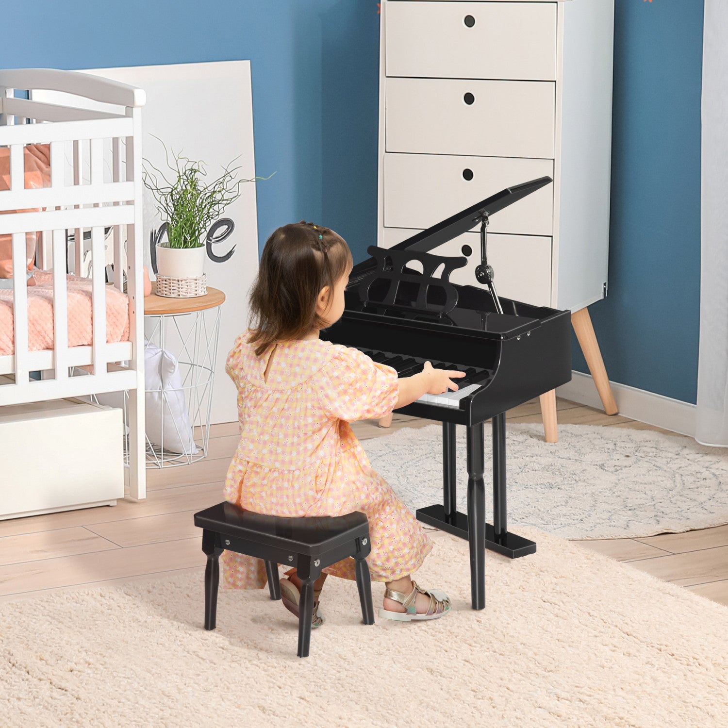 CENPEK Poppenhuis Miniatuur Pop Piano met Stoel 1:12 Poppenhuis Miniatuur Meubels Zwarte Piano met Stoel Poppenhuis Miniatuur Fairy Doll Home Scene CENPEK Poppenhuis Miniatuur Pop Piano met Stoel 1:12 Poppenhuis Miniatuur Meubels Zwarte Piano met Stoel Poppenhuis Miniatuur Fairy Doll Home Scene