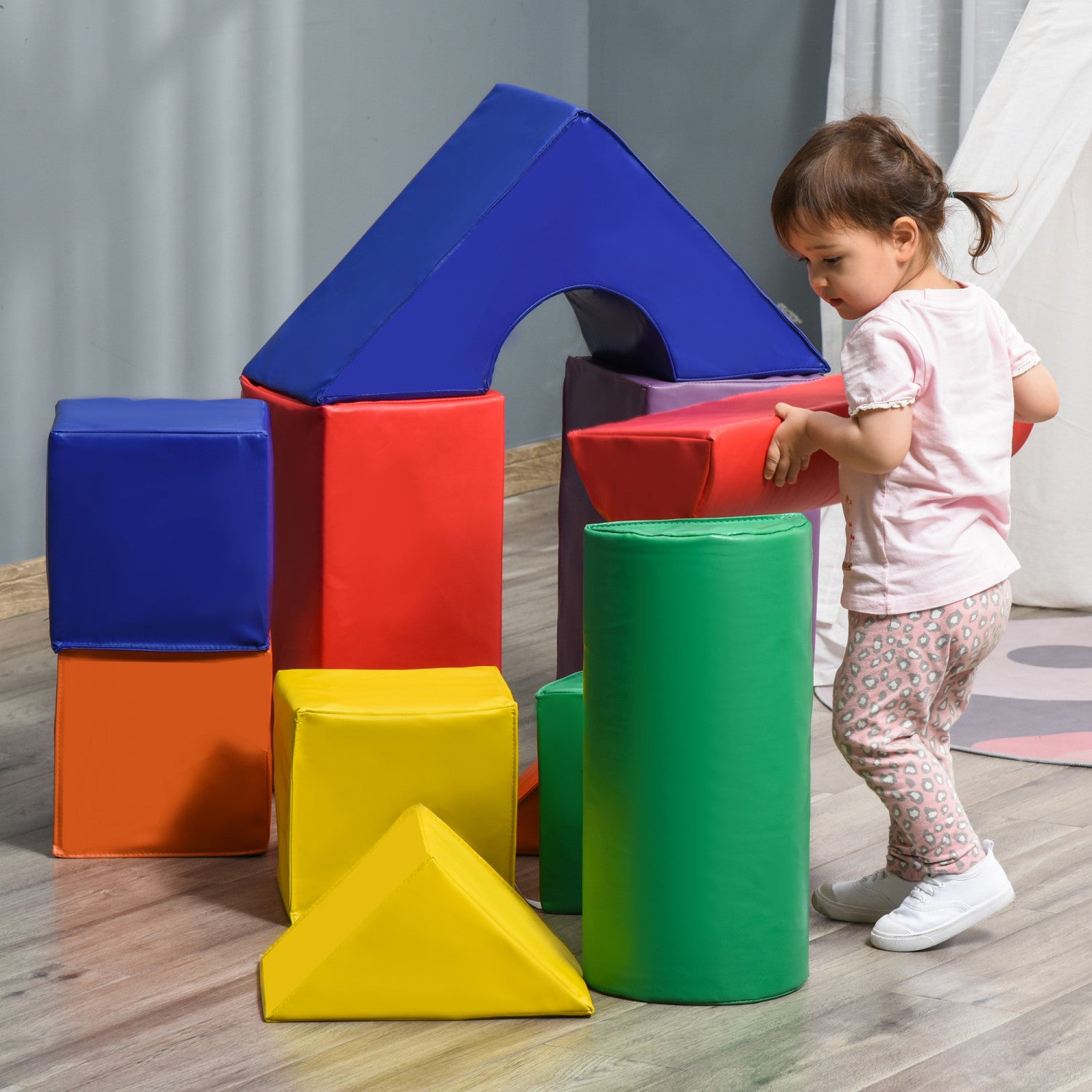 Soozier 11 Piece Soft Play Blocks Kids Climb And Crawl Gym Toy Foam. The Brick