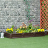 Outsunny 46" X 46" Raise Garden Bed Kit, Planter Box Above Ground For Flowers, Herb, Vegetables, Out|Kit De Lit De Jardin Sureleve Outsunny 121.9 X 122.7 Cm Jardiniere Hors Sol Pour Fleurs Herbes Legum
