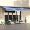 Outsunny 10x5ft Manual Retractable Awning, Patio Sun Shade Canopy Shelter With 5.6-9.2ft Support Pol|Outsunny 10x5ft Manuel Retractable Patio Auvent Fenetre Porte Pare-soleil Pont Auvent Abri Resistant