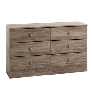 Astrid 6-Drawer Dresser - Drifted Grey