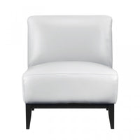 Murdock Accent Chair Silver Leather 