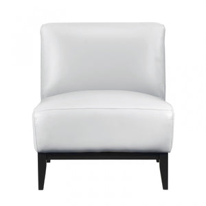 Murdock Accent Chair Silver Leather