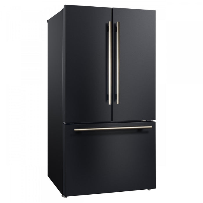 Forno Rivello 36 Inch Black French Door Refrigerator, Energy Star Certified - FFFFD1783-36BLK