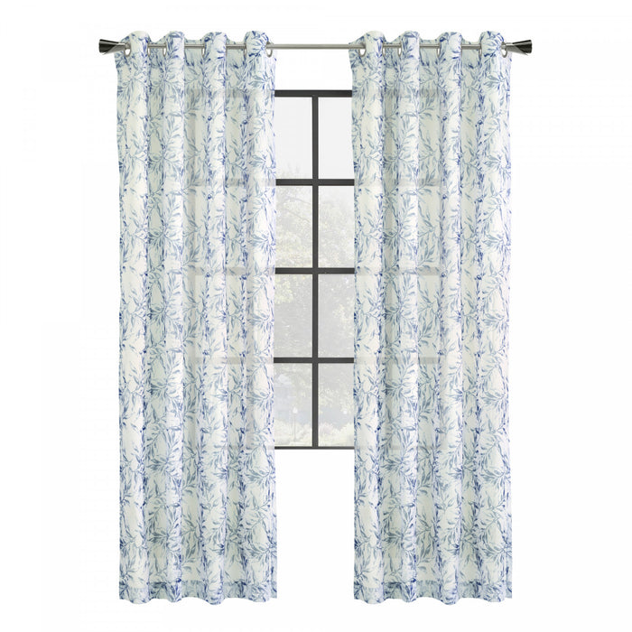 Habitat Jenny Indigo Light Filtering Grommet Curtain Panel - 52 x 95