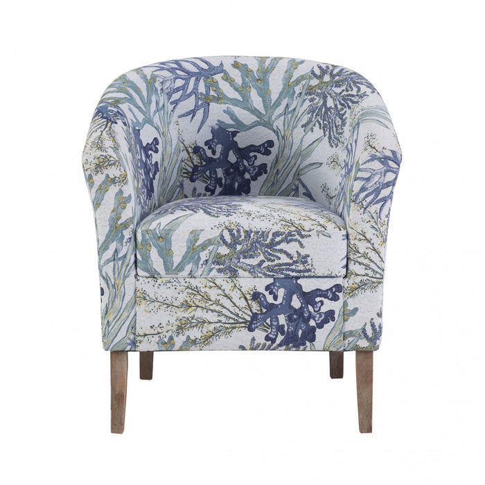 Simon Fabric Oceanside Accent Chair - Grey