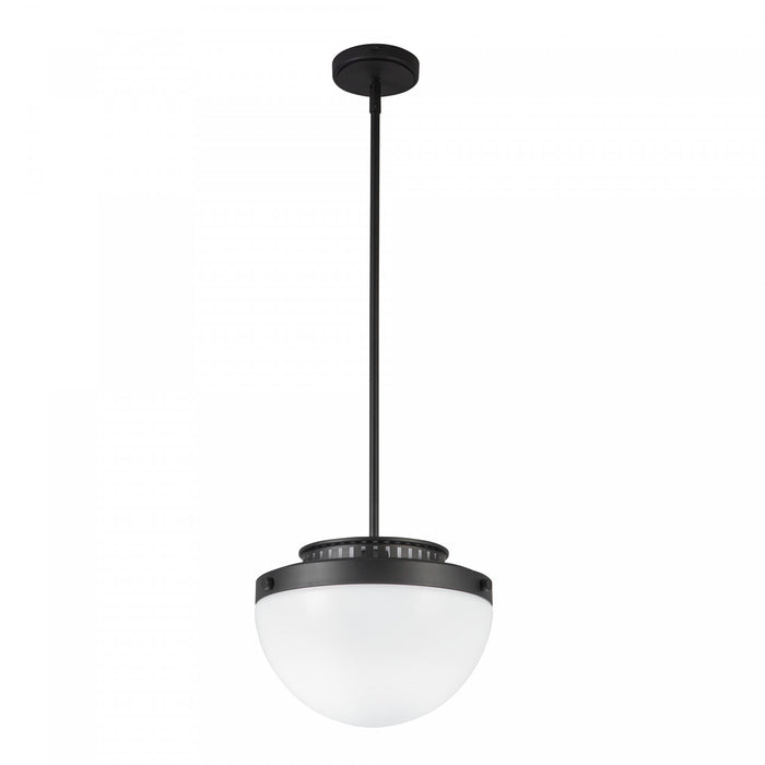 Dahlia 1 Light Pendant 12\", Black