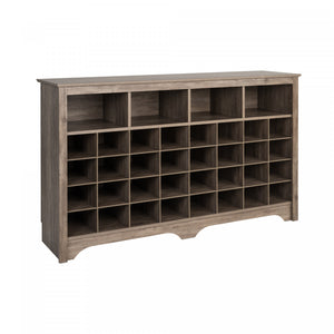 Shoe Cubby Console - Drifted Grey