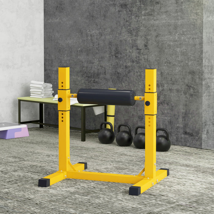 Soozier Bulgarian Split Squat Stand, 12-level Leg Training Machine, Yellow