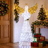 Outsunny 5ft Lighted Christmas Praying Angel Decoration with 180 LED Lights