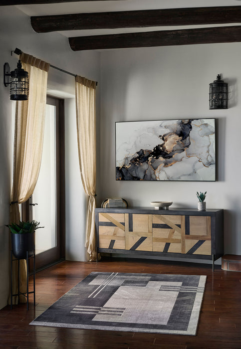 Sorelle Contemporary 7'9\" x 9'10\" Area Rug in Grey Indoor Area Rug