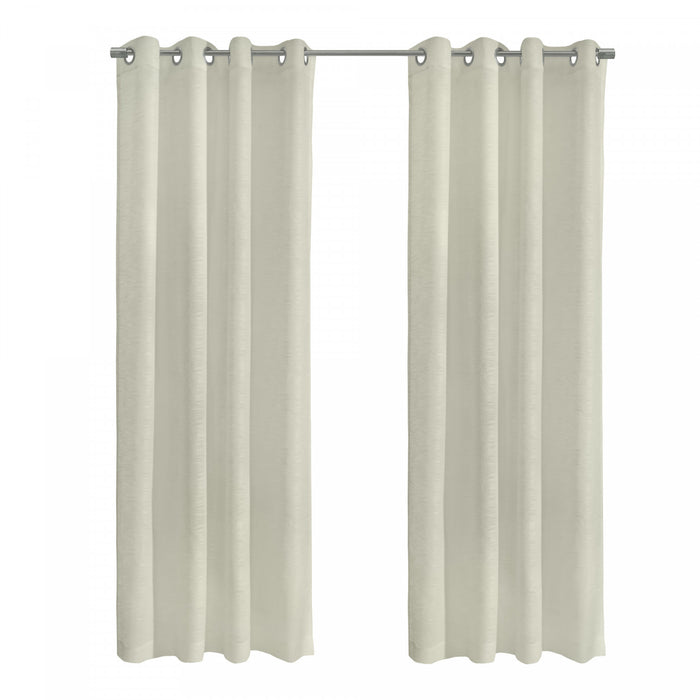 Habitat Boucle Off White Sheer Grommet Curtain Panel - 52 x 84