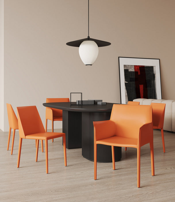 Paris Modern 6-Piece Dining Chair Set in Coral